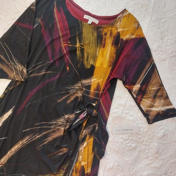 Paint stroke half wrap dress🍂 - Picture 6 of 6